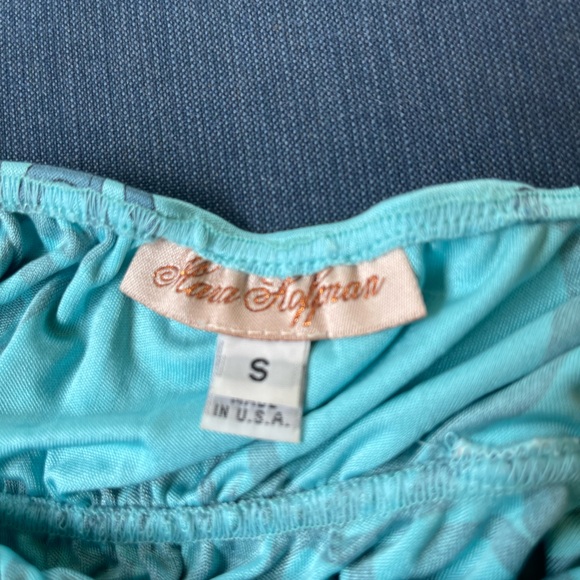 🏝️ Mara Hoffman Dress Small Teal - Picture 2 of 11